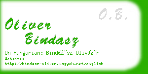 oliver bindasz business card